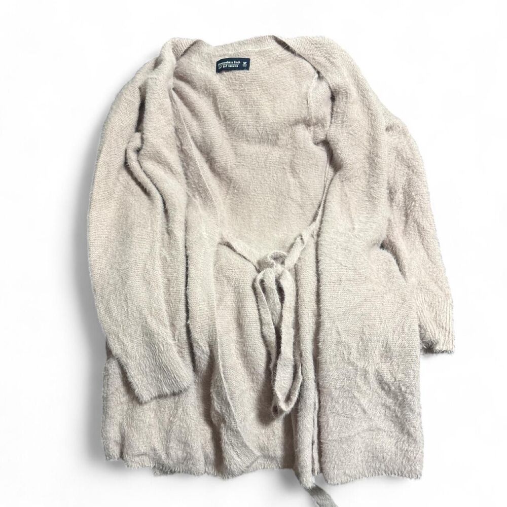 Abercrombie-fitch Women's Cream and Pink Cardigan